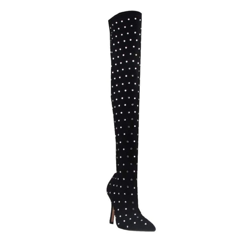 Privileged /Lemon Drop " CRYSTALS GALORE "  Black -Thigh High (BRAND NEW !!!)